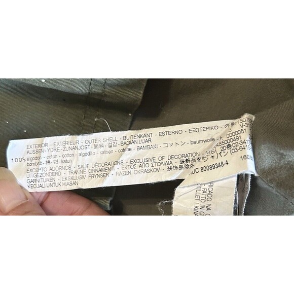 Zara Trafaluc Anorak Utility Jacket Army Green Sequin Embroidered Full Z… - Picture 9 of 13